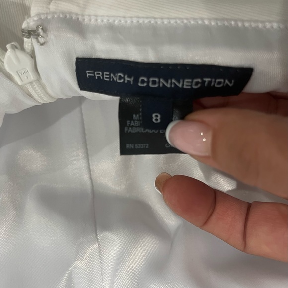 French Connection California Summer Halter Dress White Size 8 - Picture 4 of 9